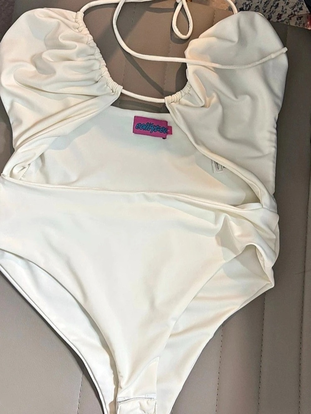 Edikted white cut-out bodysuit